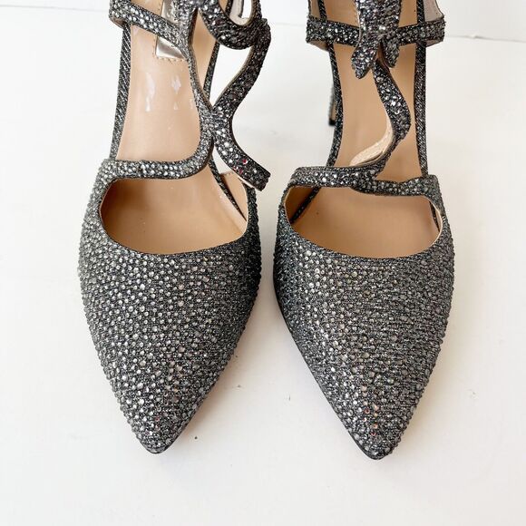 INC. International Concepts Kaffe2 Silver Rhinestone Pumps Pointed Toe Sz 9 NWOB - Picture 9 of 15